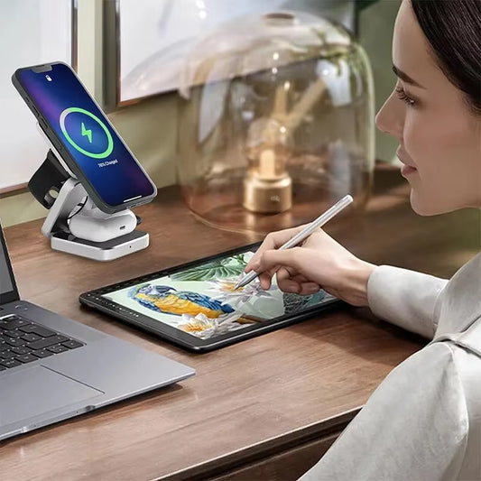 3 in 1 Magnetic Wireless Charger Stand