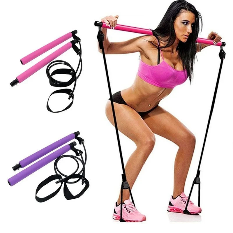 Portable Pilates Bar and Resistance Band