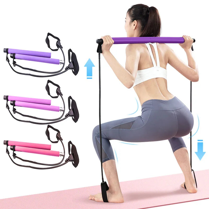 Portable Pilates Bar and Resistance Band