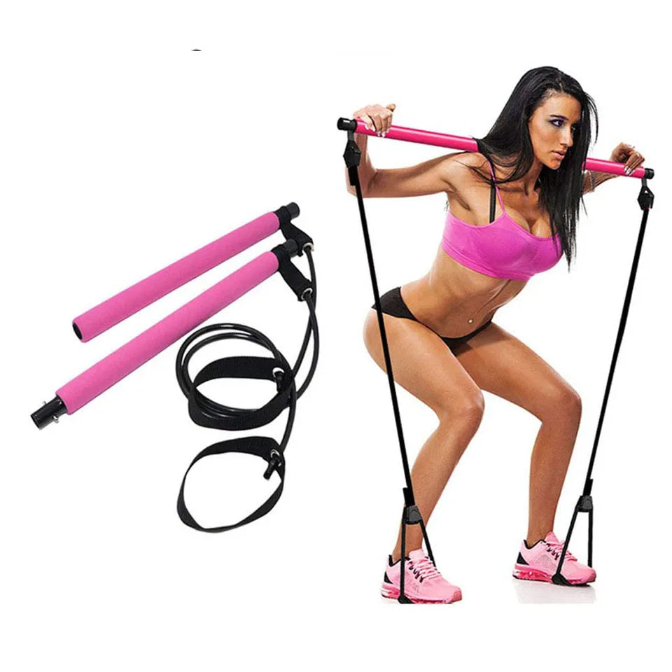 Portable Pilates Bar and Resistance Band